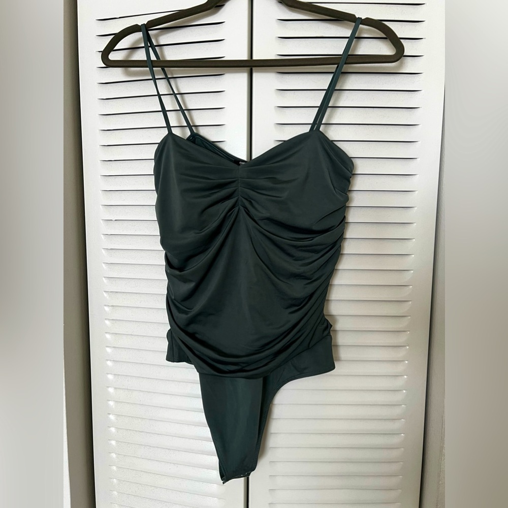 Dark green, Express Body Contour - body suit